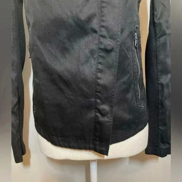 Armani Exchange Coat Black Asymmetrical Jacket Women’s Size Small MSRP $299 - Picture 8 of 10